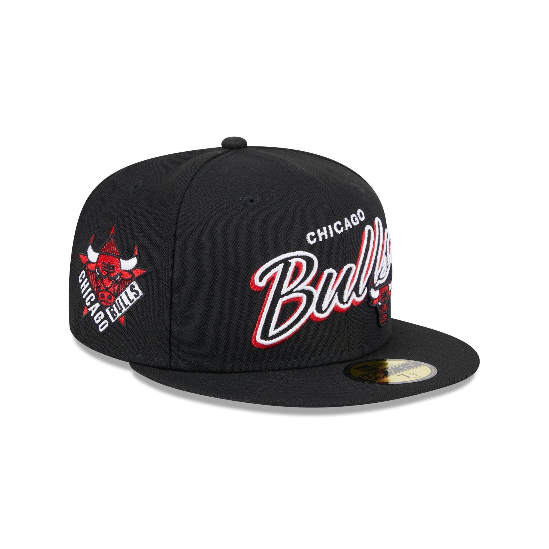 Chicago Bulls Script Sided 59FIFTY Fitted Hat Male Product Image