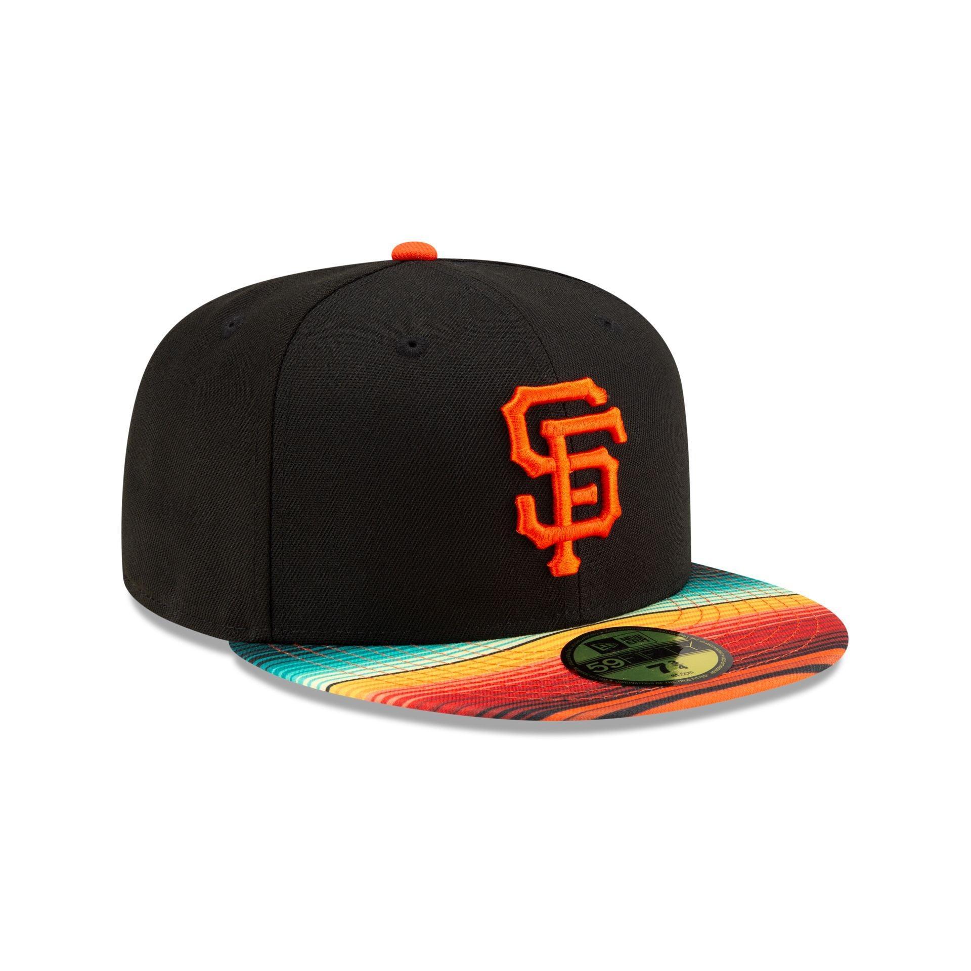 San Francisco Giants Turn Back the Clock Pattern Visor 59FIFTY Fitted Hat Male Product Image