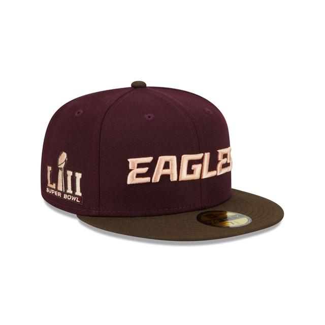 Philadelphia Eagles Berry Chocolate 59FIFTY Fitted Hat Male Product Image