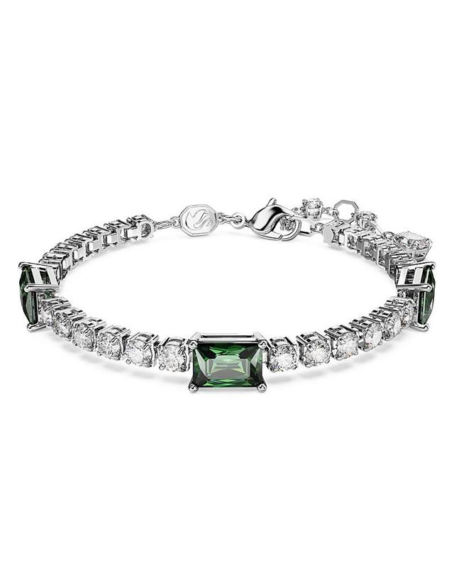 Womens Matrix Rhodium-Plated & Swarovski Crystal Tennis Bracelet Product Image