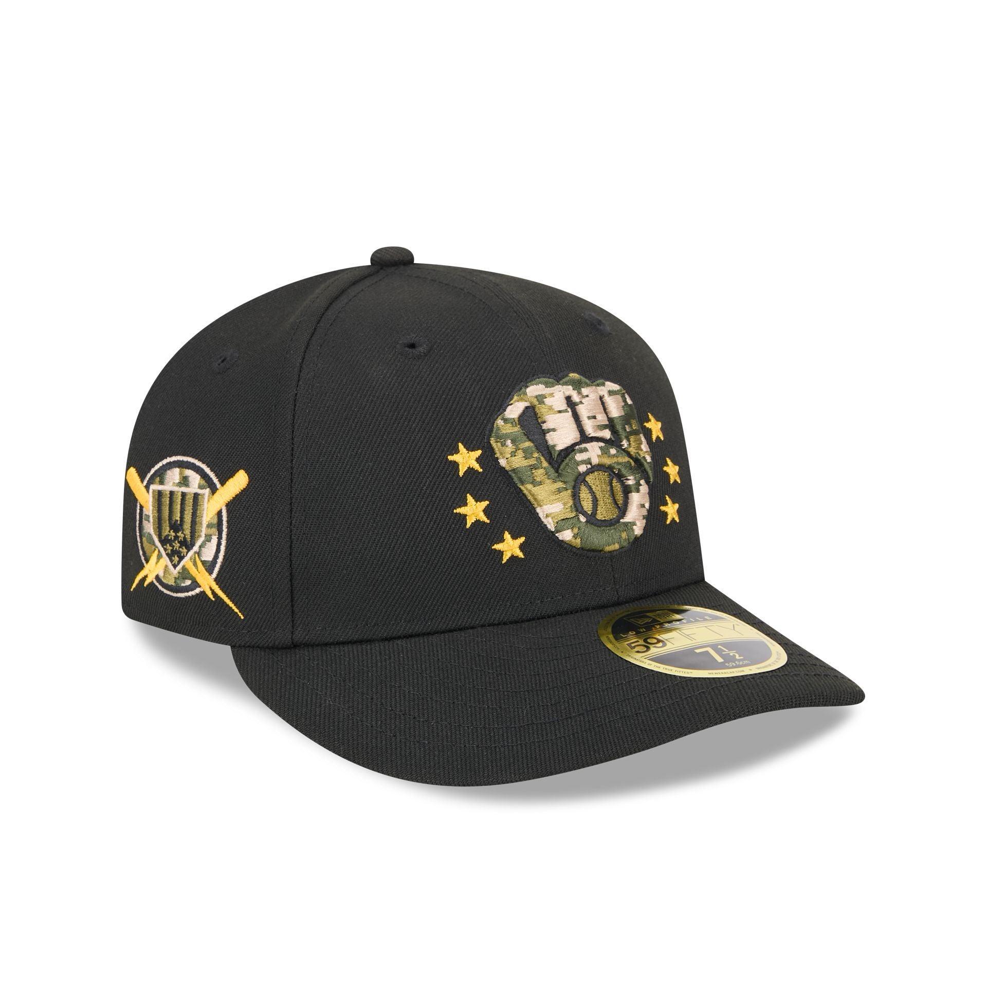 Milwaukee Brewers Armed Forces Day 2024 Low Profile 59FIFTY Fitted Hat Male Product Image