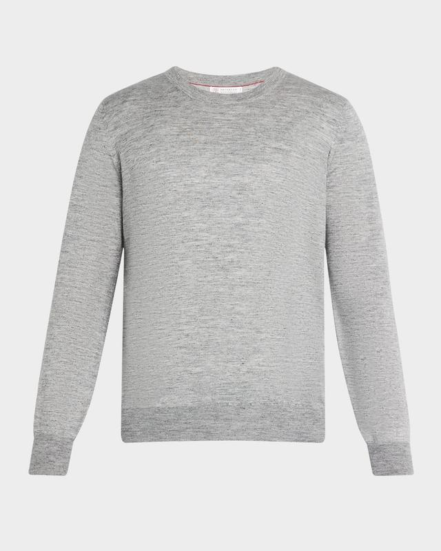 Mens Cashmere, Silk and Linen Crewneck Sweater Product Image