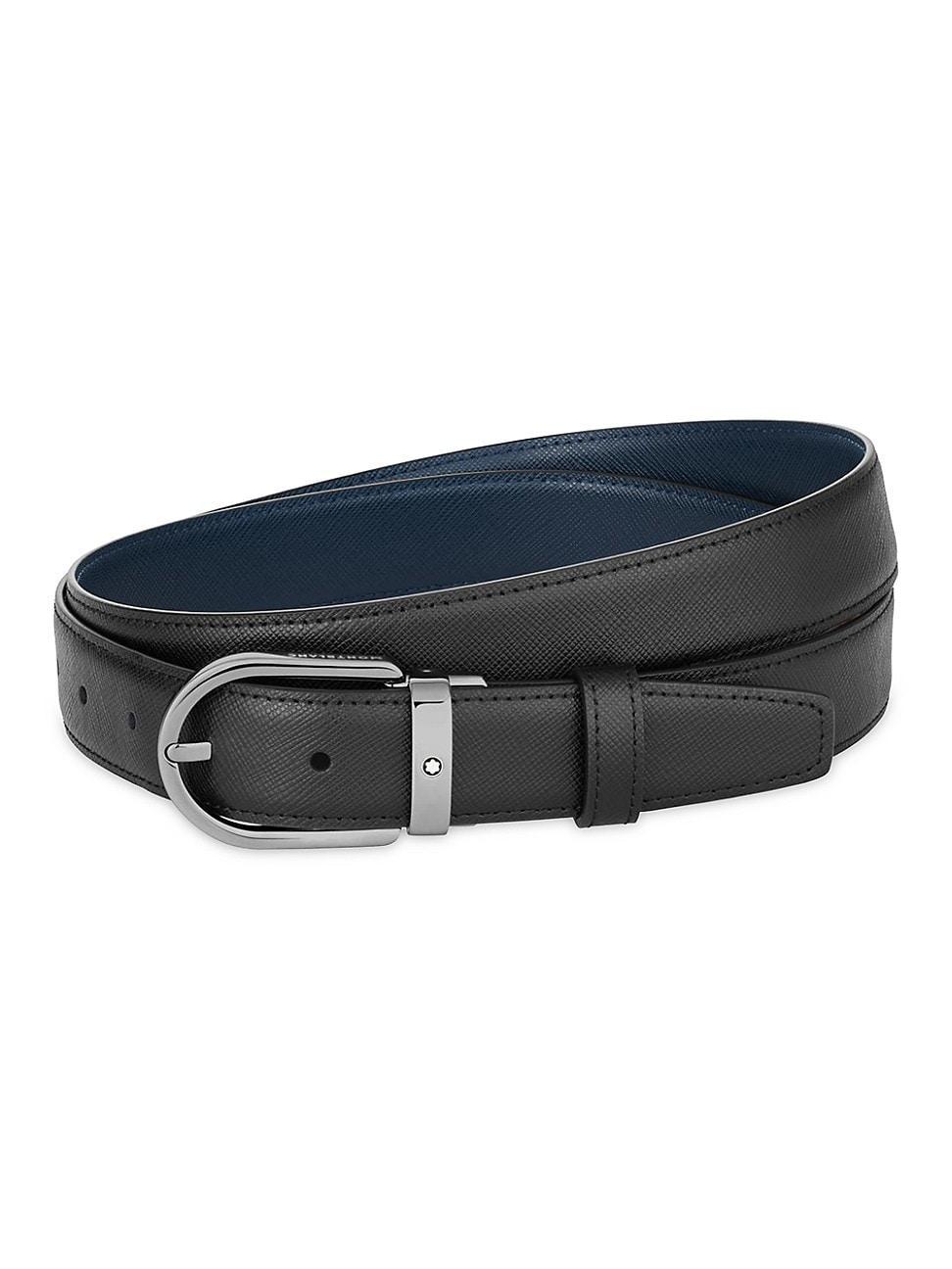 Mens Reversible Leather Buckle Belt Product Image