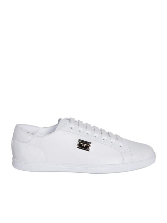 White Front Lace-up Sneakers Product Image