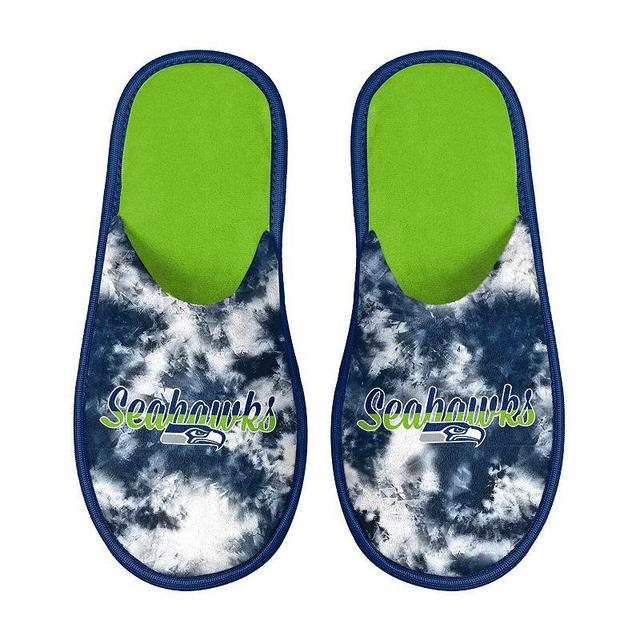 Womens FOCO Seattle Seahawks Team Scuff Slide Slippers Blue Product Image