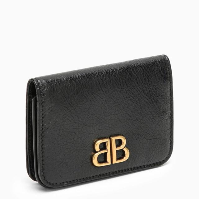 Monaco Black Leather Card Case With Logo Product Image