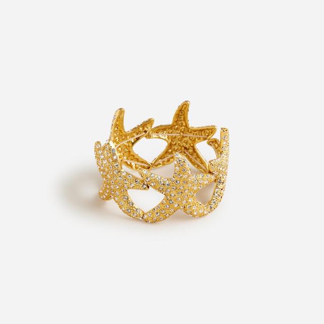 Starfish cuff bracelet with pavé crystals Product Image