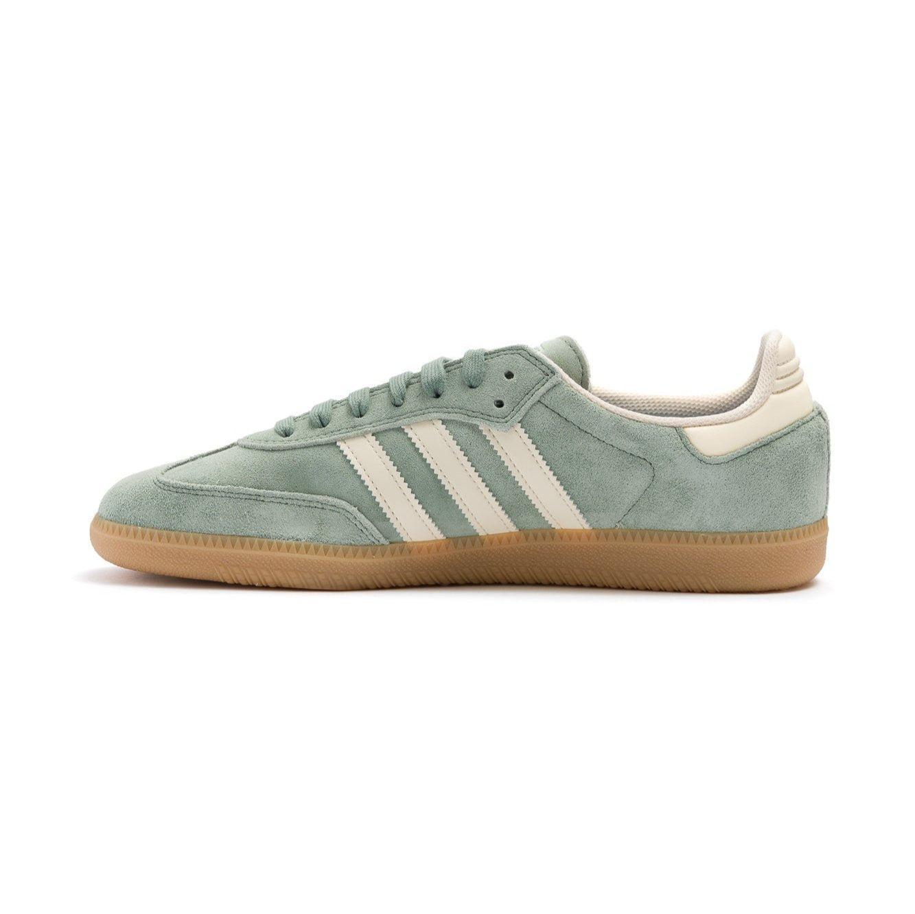 Adidas Skateboarding Samba ADV Men's Skate Shoe - Silver Green/White/Metallic Gold Male Product Image