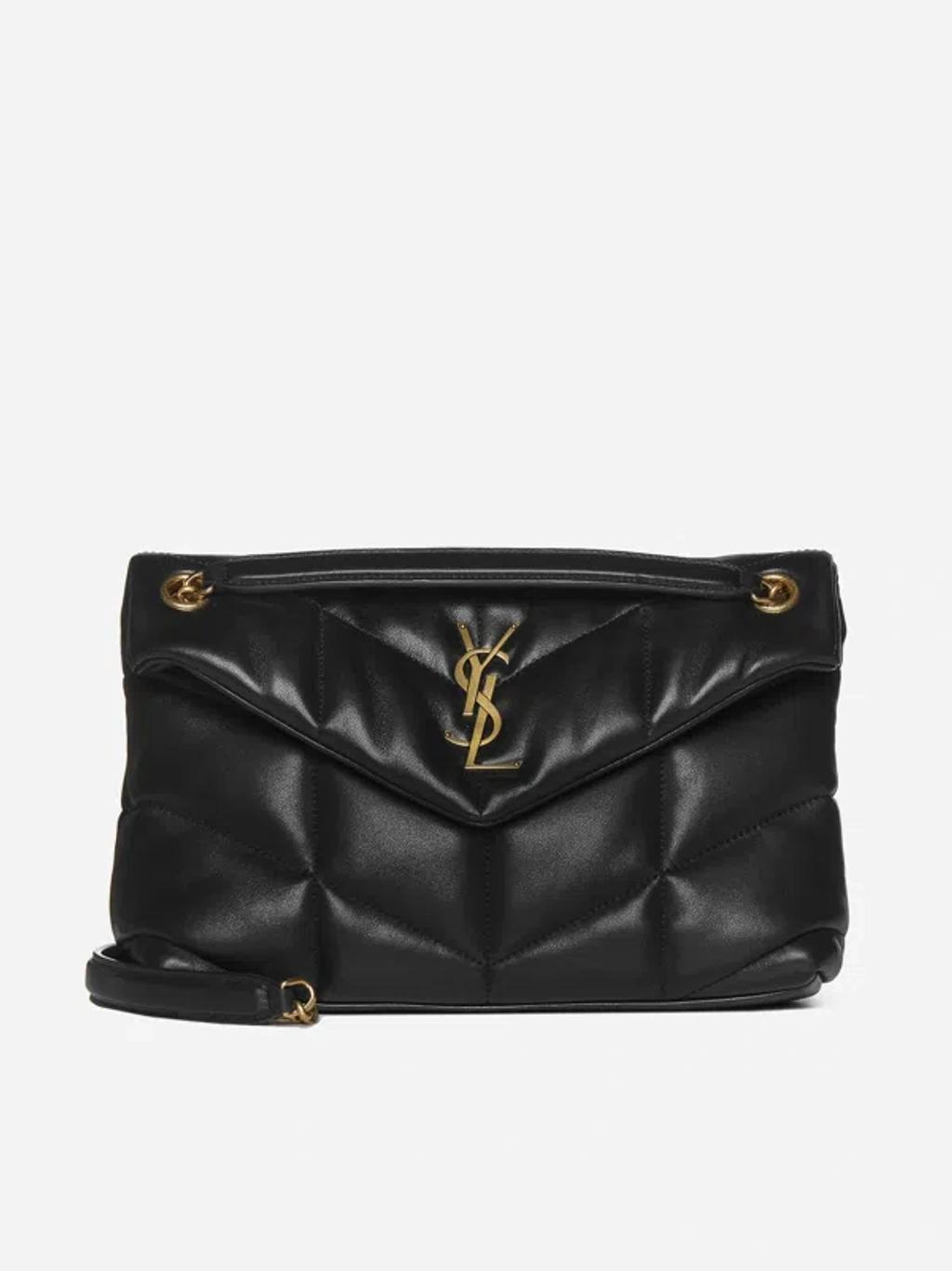 SAINT LAURENT Medium Puffer Chain Bag In Black Product Image