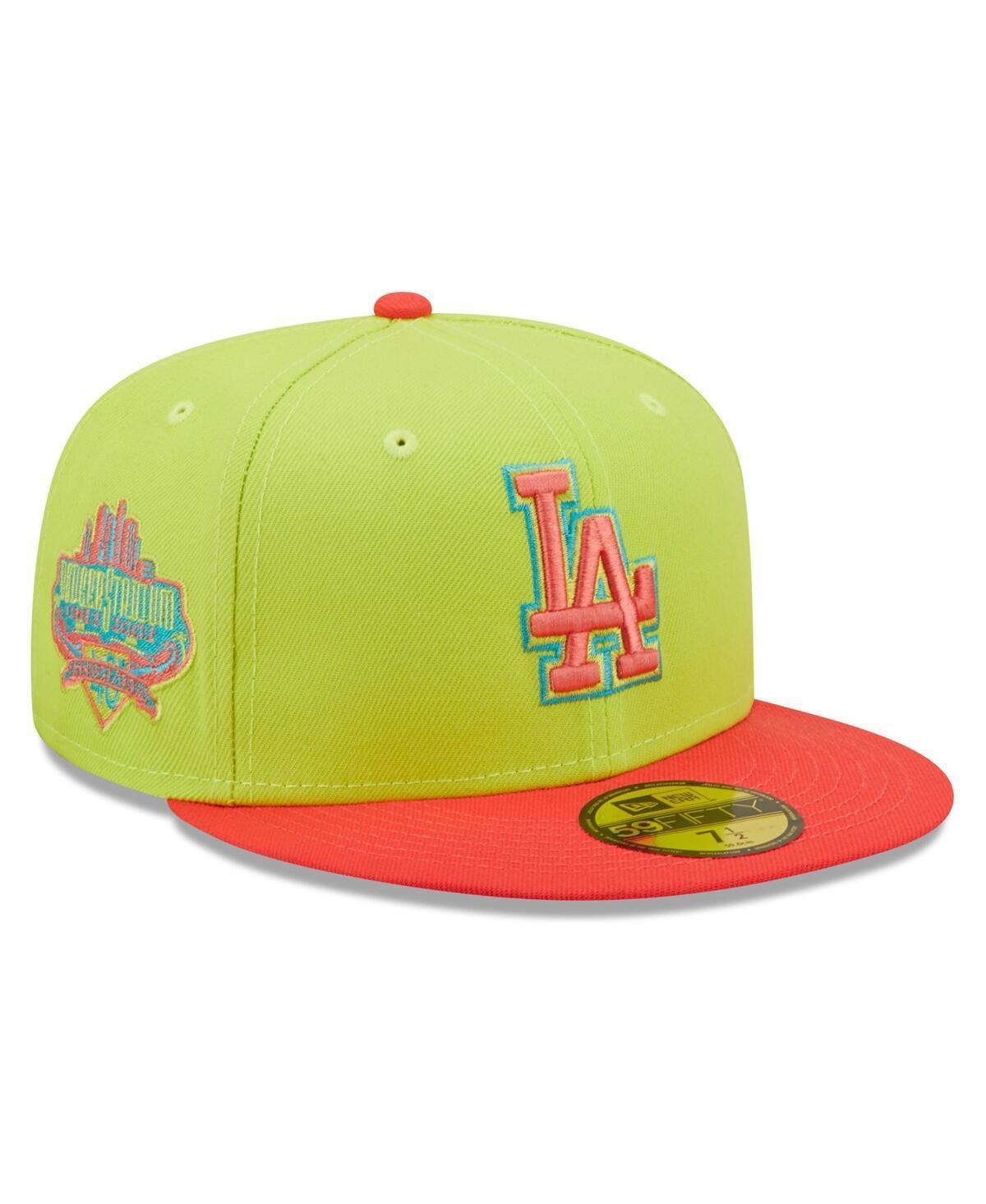 Mens New Era Green Los Angeles Dodgers Cyber Highlighter 59FIFTY Fitted Hat - Green Product Image