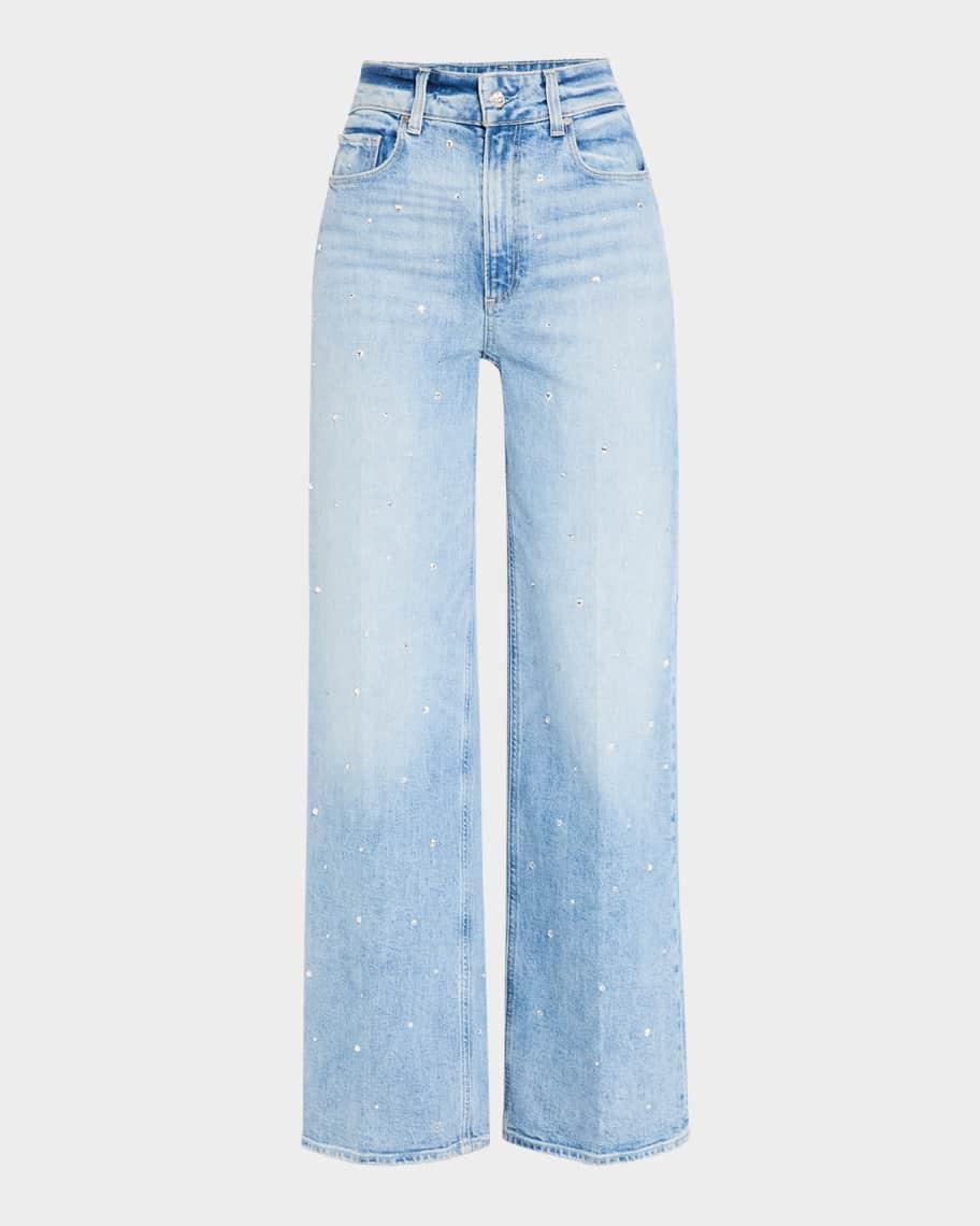 Sasha Embellished Wide-Leg Jeans Product Image