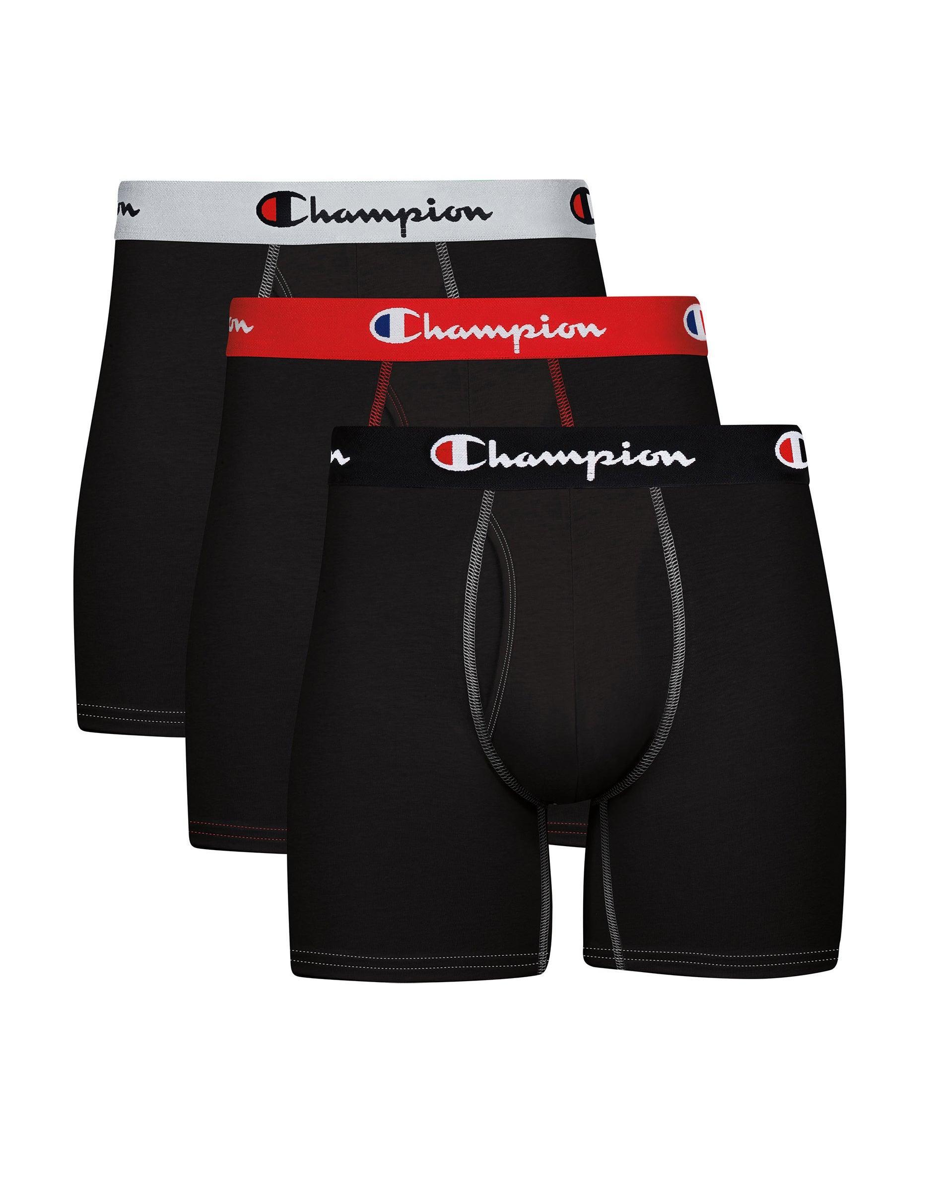 Champion® Men's Stretch Support Pouch Solid Boxers - Set Of 3, Medium Product Image