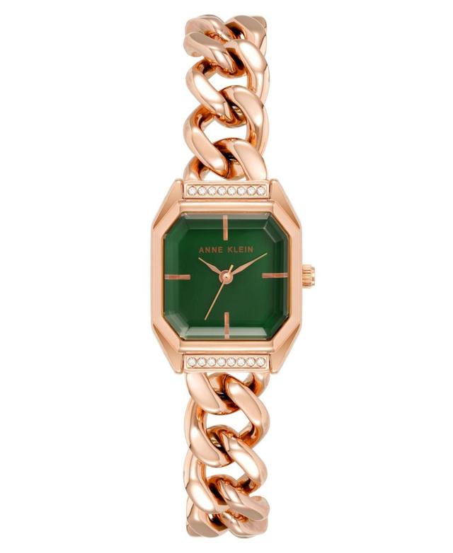 Anne Klein Womens Three-Hand Quartz Rose Gold-Tone Alloy Chain Bracelet Watch, 23mm - Rose Gold-Tone Product Image