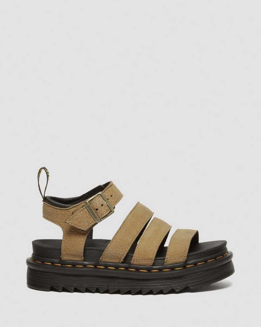 Blaire Tumbled Nubuck Leather Sandals Product Image