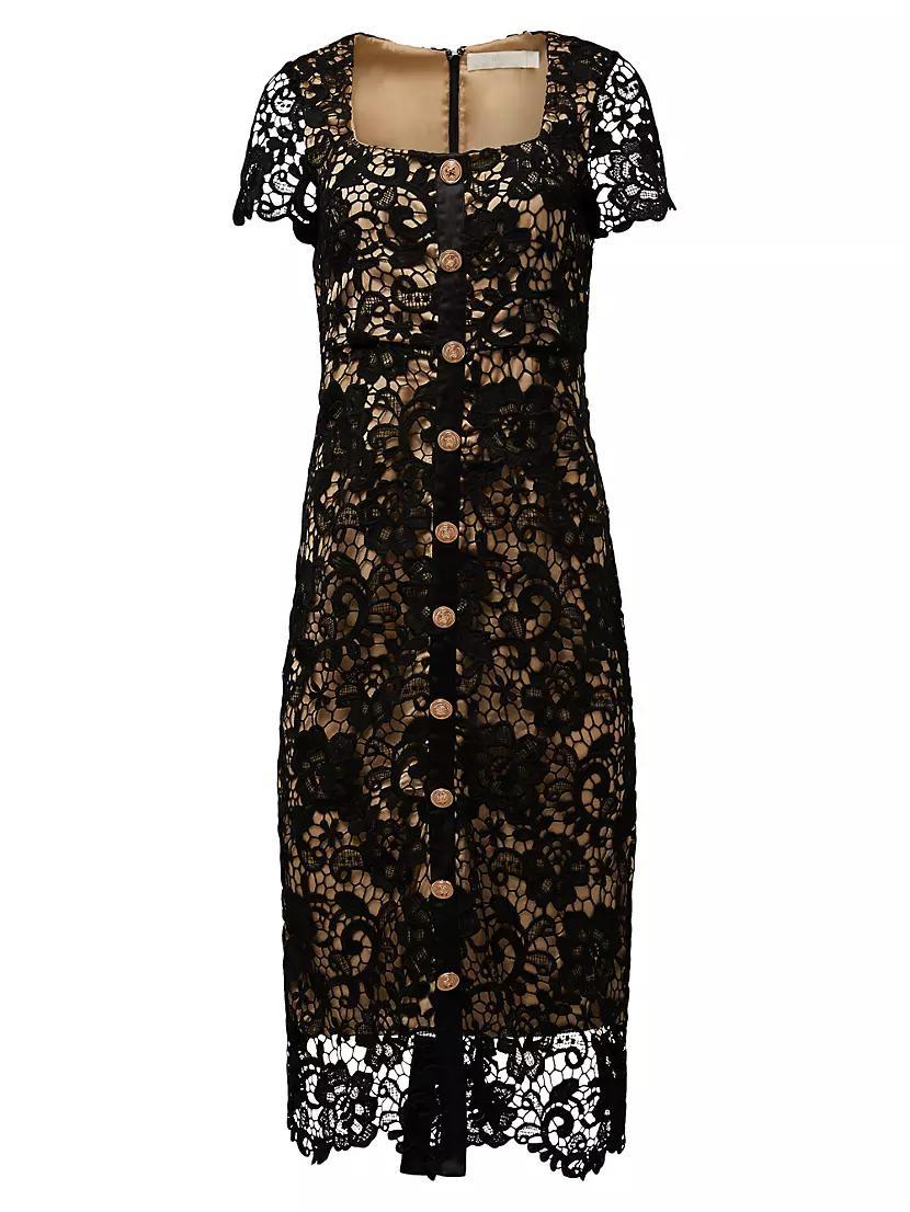 Short-Sleeve Lace Midi-Dress product image