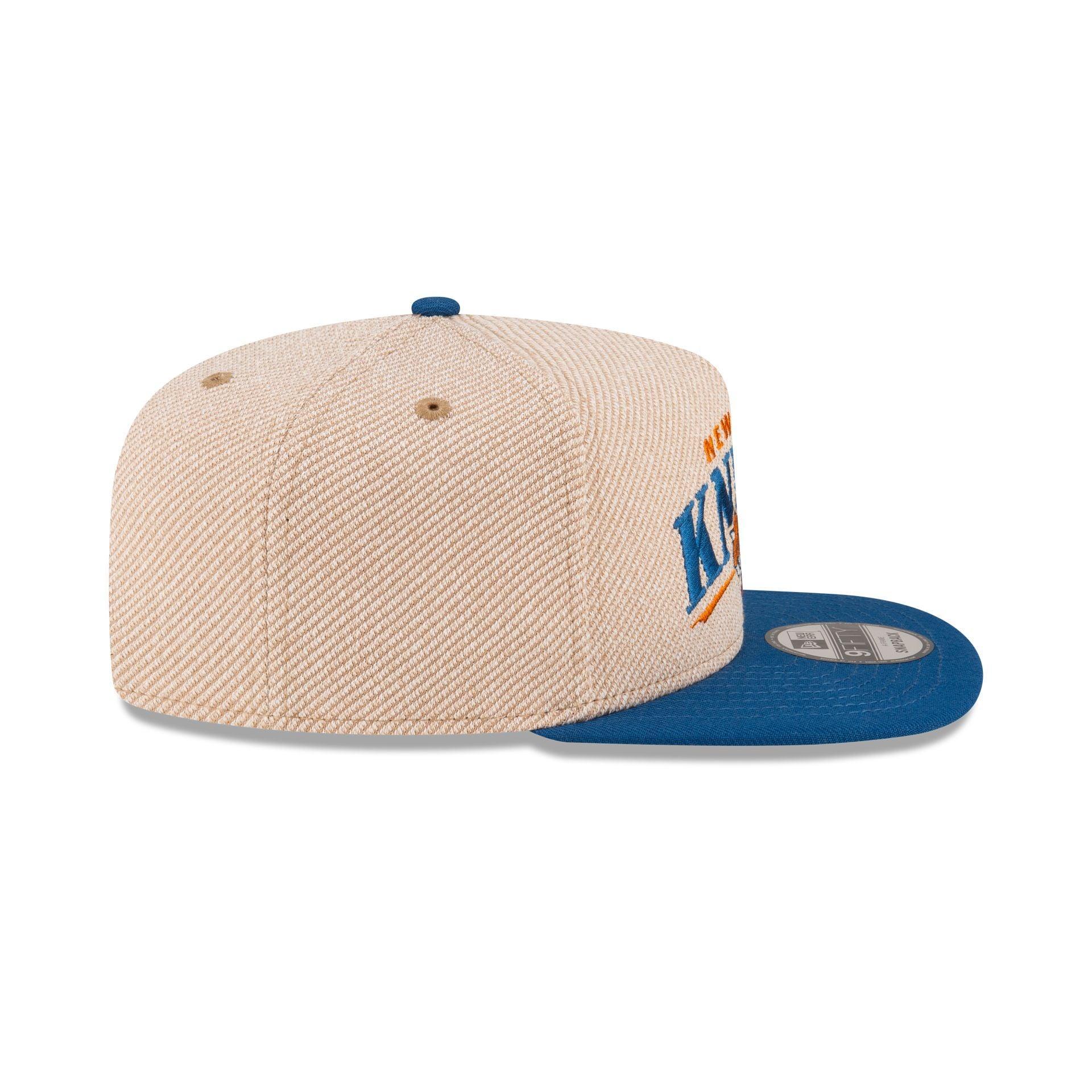 New York Knicks Terry Heather 9FIFTY A-Frame Snapback Hat Male Product Image