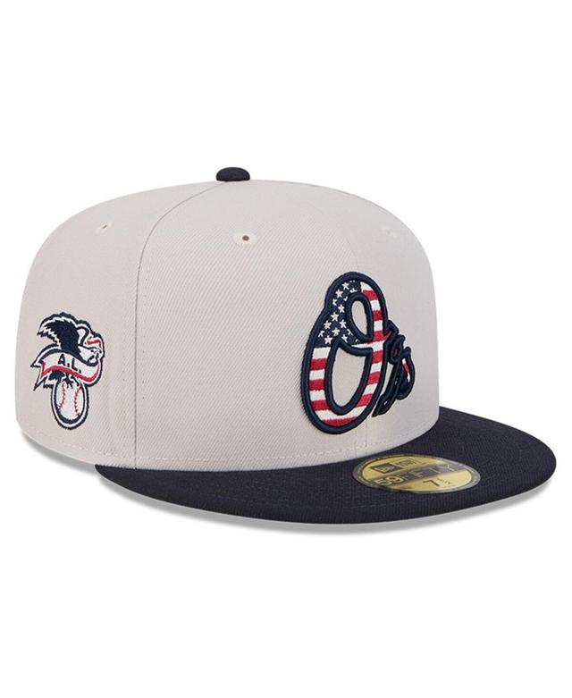 New Era Mens Black Baltimore Orioles 2024 Fourth of July 59FIFTY Fitted Hat Product Image