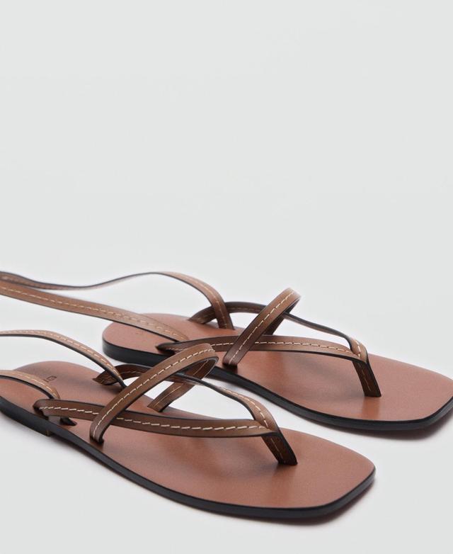 Mango Womens Leather Straps Sandals Product Image