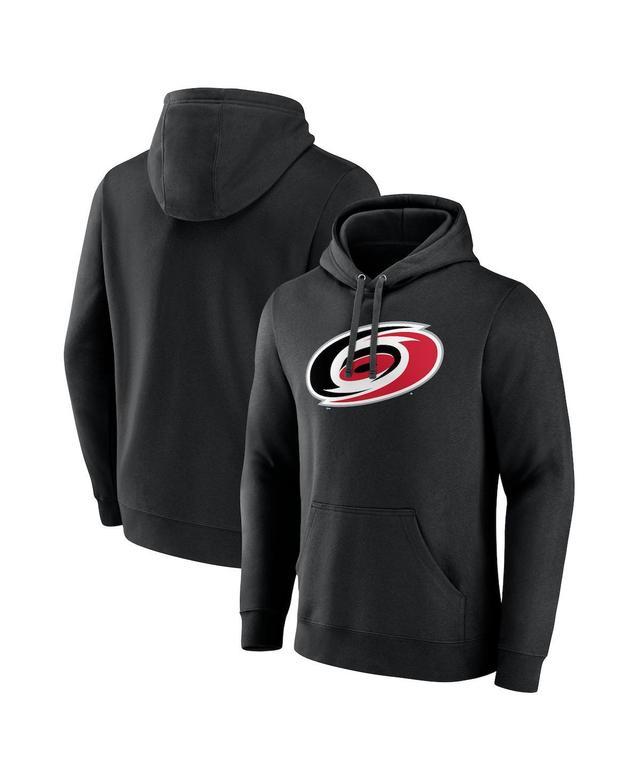 Mens Fanatics Black Carolina Hurricanes Primary Logo Pullover Hoodie Product Image