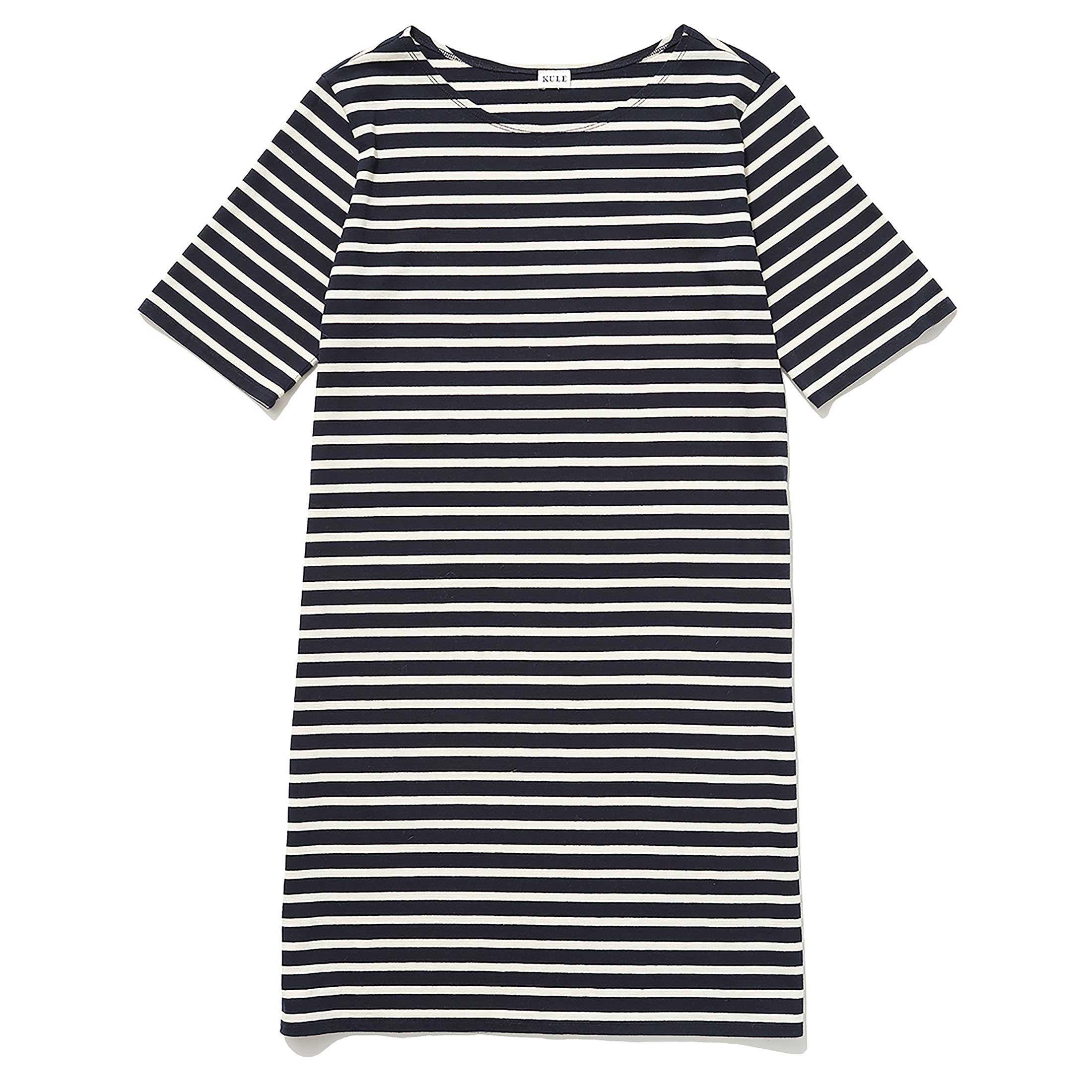 The Tee Dress - Navy/Cream Female Product Image