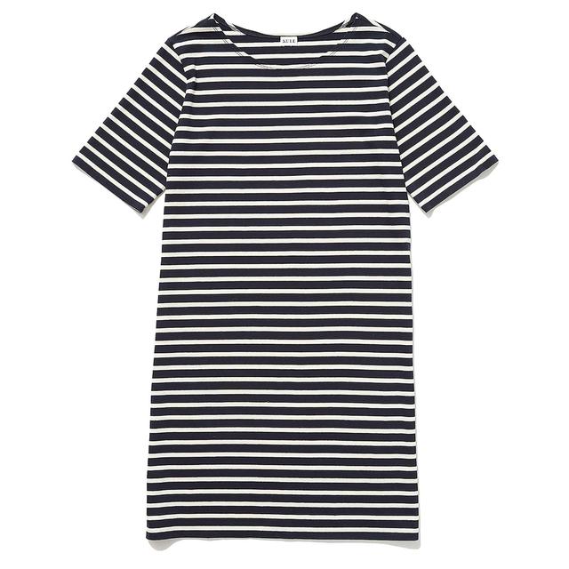 The Tee Dress - Navy/Cream Product Image