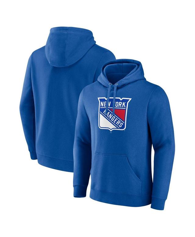 Mens Fanatics Branded Red New York Rangers Primary Logo Pullover Hoodie Product Image