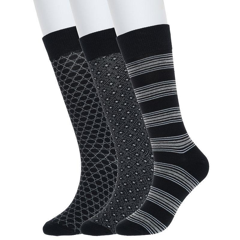 Mens Sonoma Goods For Life 3-pack Patterned Dress Socks Product Image