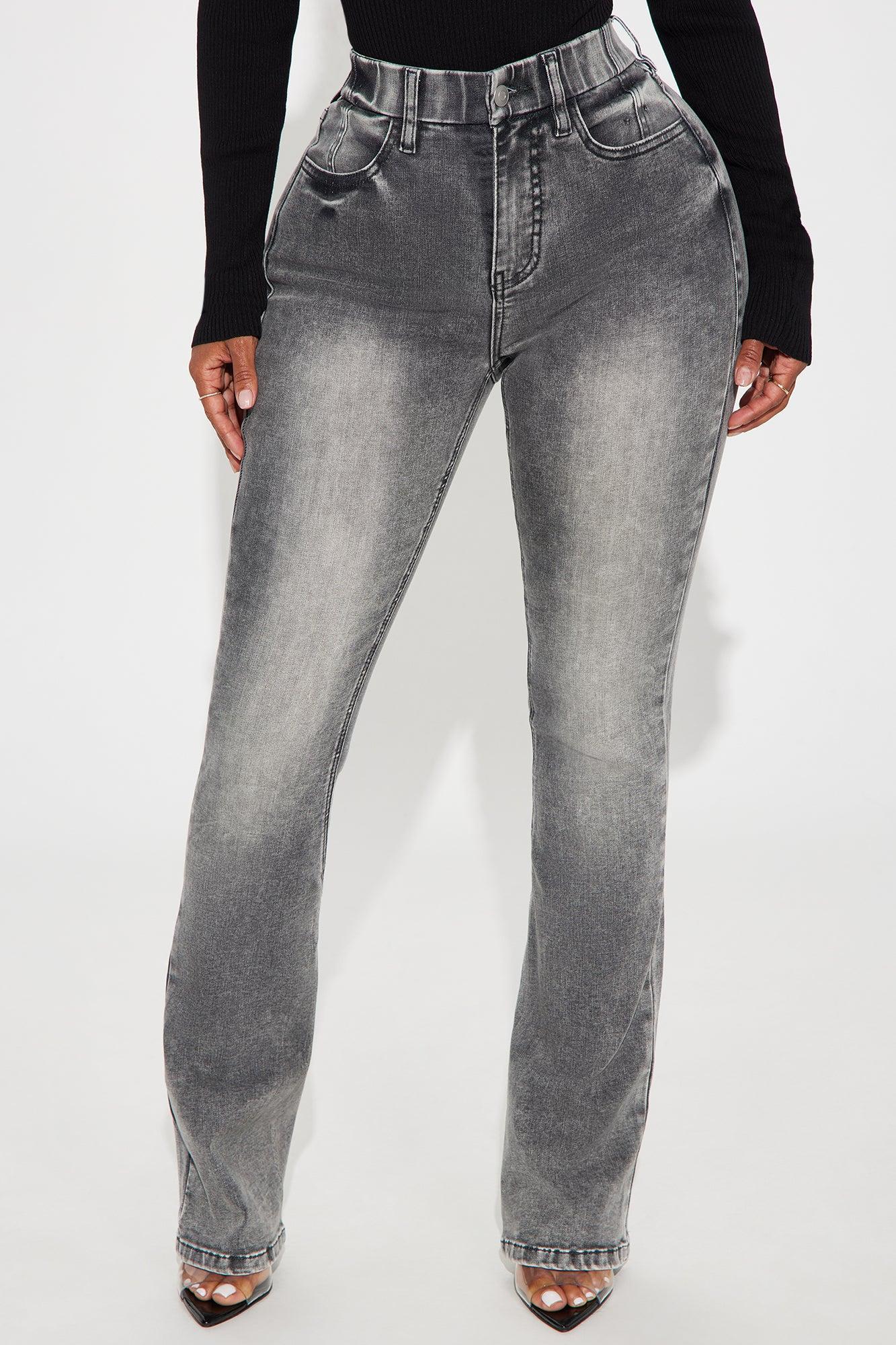 She Stands Out Tummy Control Bootcut Jeans - Grey Product Image