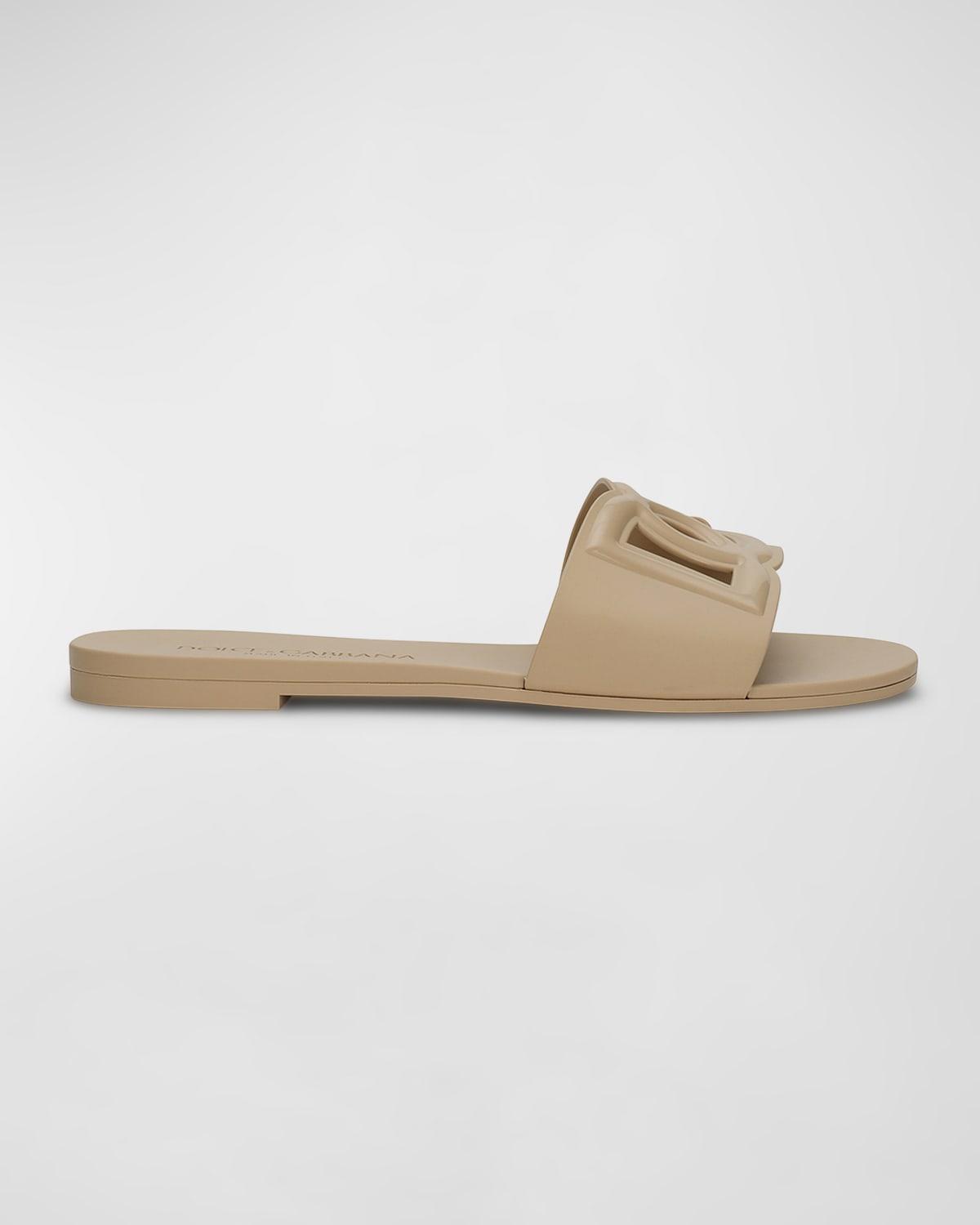 Dolce & Gabbana Bianca Interlock Slide Sandal Product Image