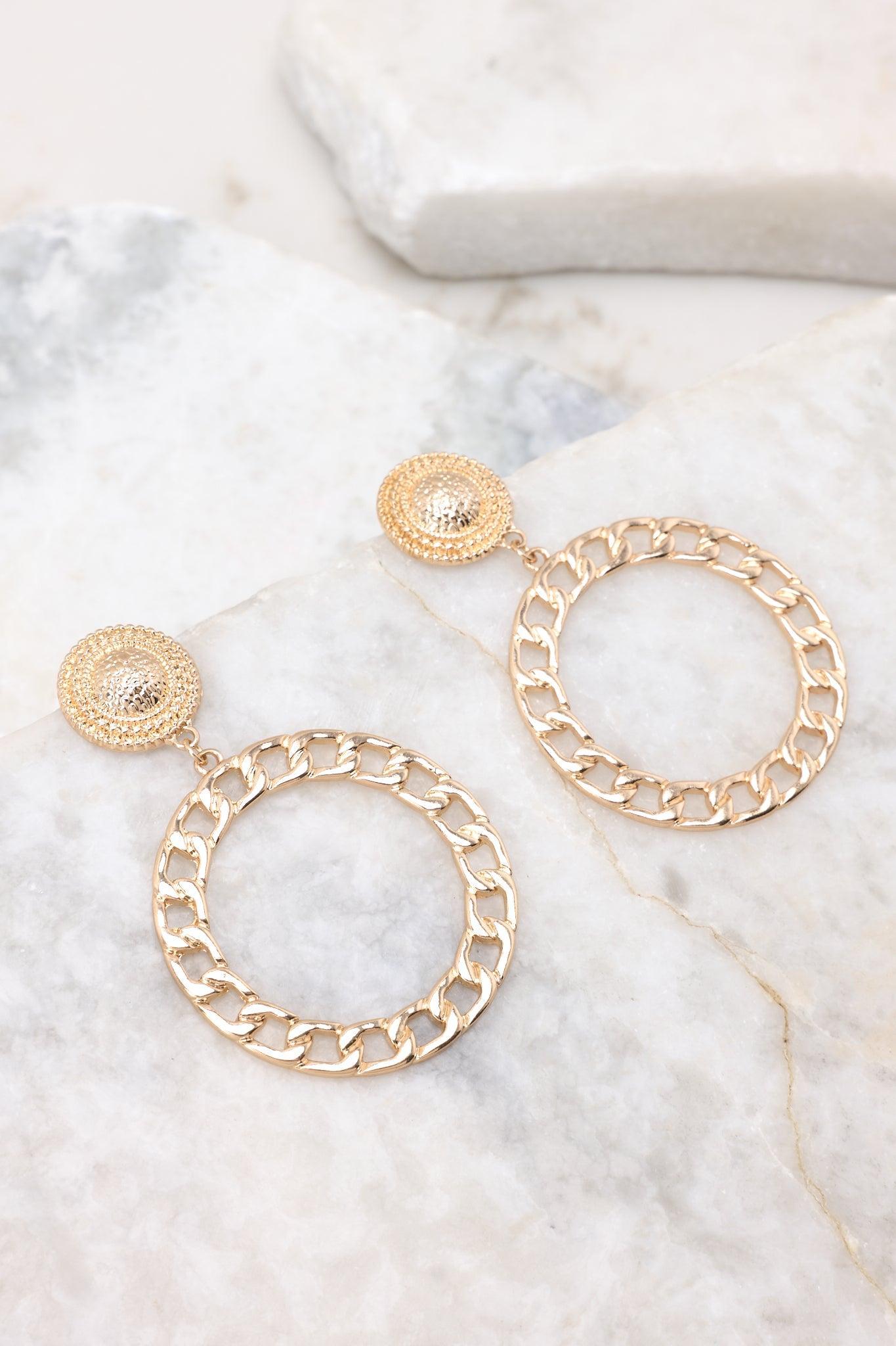 In The Moment Gold Earrings Product Image