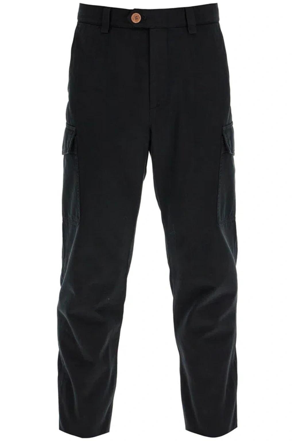 BRUNELLO CUCINELLI Leisure Fit Gabardine Trousers In Black product image