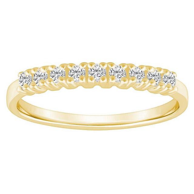 Alyson Layne 14k Gold 1/4 Carat T.W. Diamond 9-Stone Wedding Ring, Womens Yellow Product Image