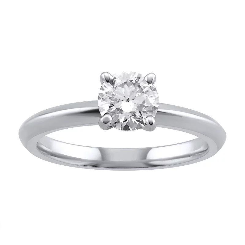 Arctic Clear 3/4 Carat T.W. Lab-Grown Diamond Solitaire Engagement Ring, Womens 14k White Gold Product Image