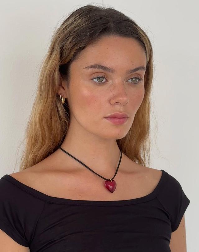 Mimi Glass Heart Necklace by Gemini Jewels Female Product Image