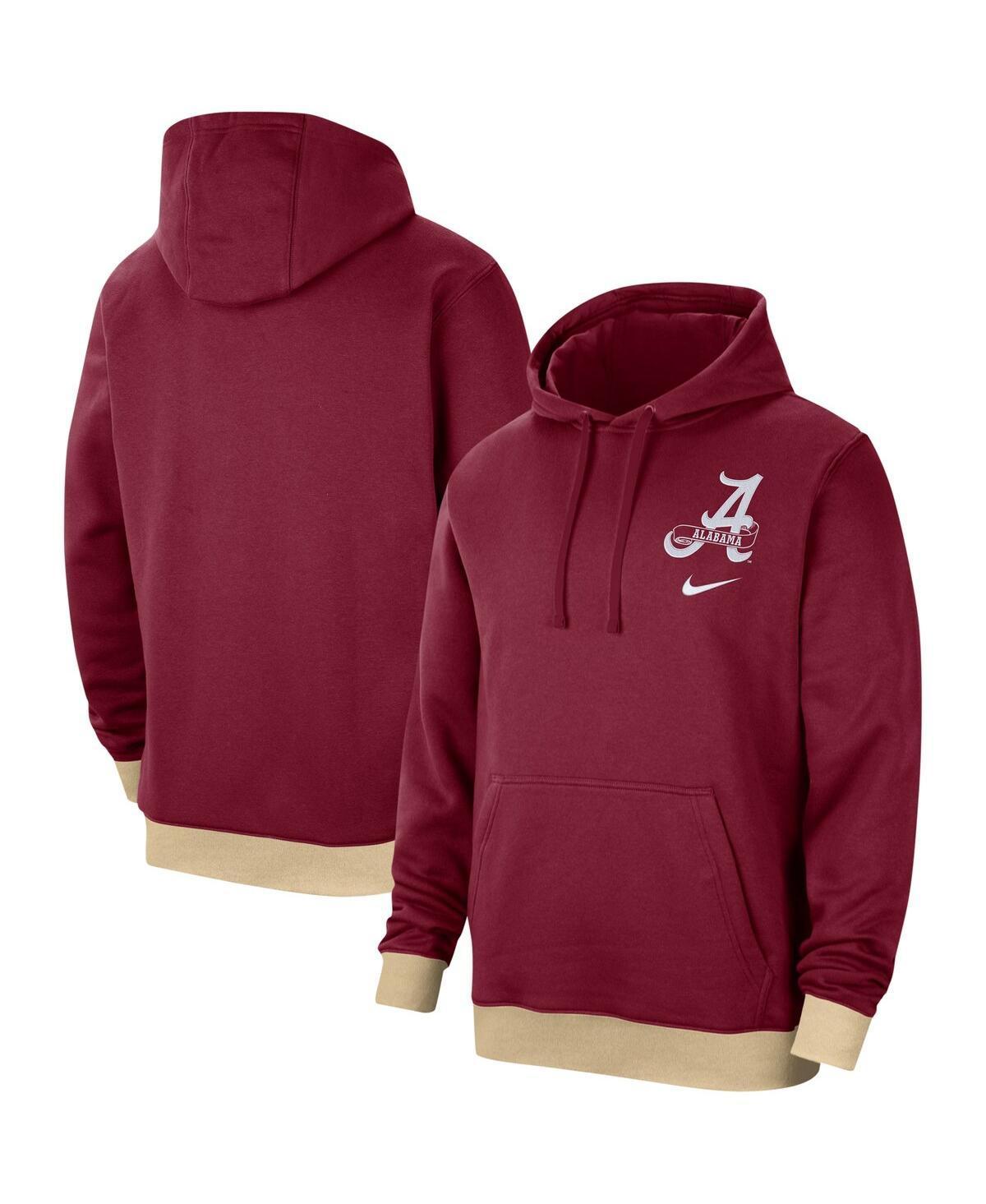 NIKE Men's  Crimson Alabama Crimson Tide Campus Retro Fleece Pullover Hoodie Product Image