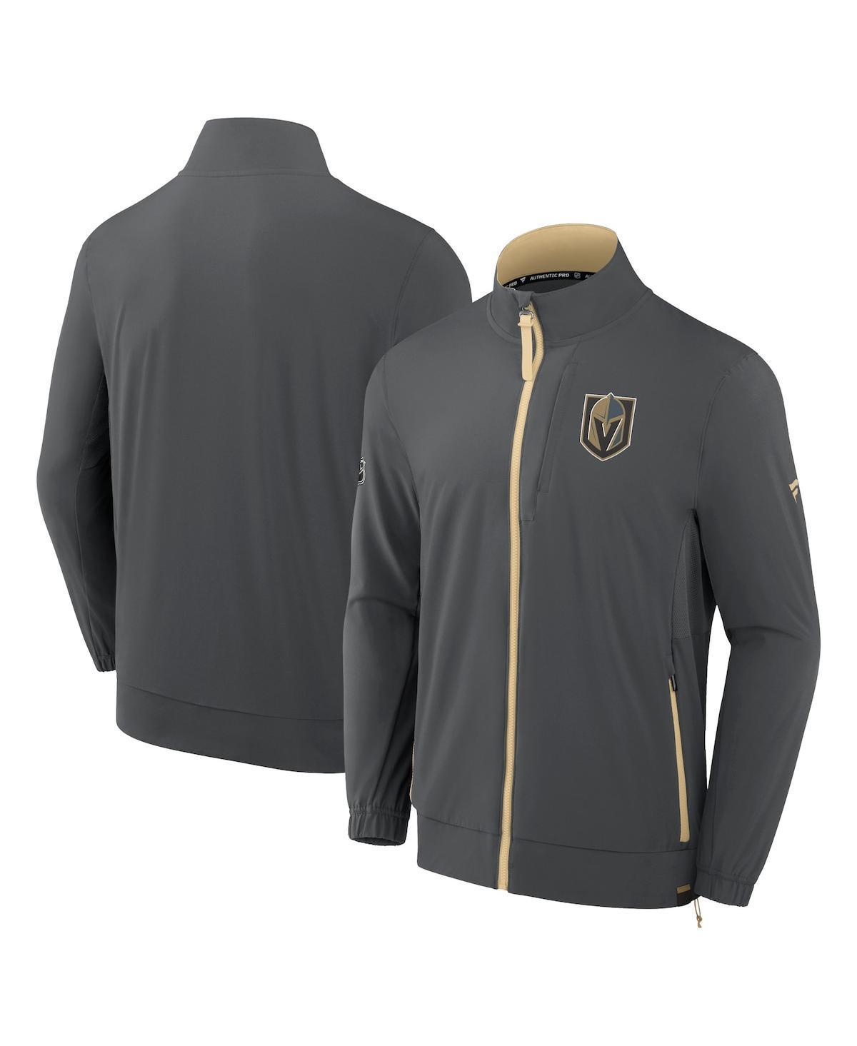 Mens Fanatics Branded  Gray Vegas Golden Knights Authentic Pro Rink Full-Zip Jacket Product Image