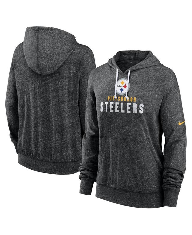 Womens Nike Black Pittsburgh Steelers Plus Size Gym Vintage-Like Pullover Hoodie Product Image