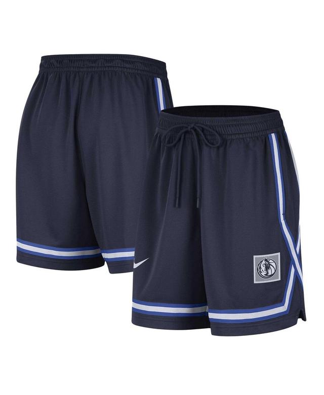 Nike Womens Navy Dallas Mavericks Sideline Fly Crossover Performance Shorts - Navy Product Image