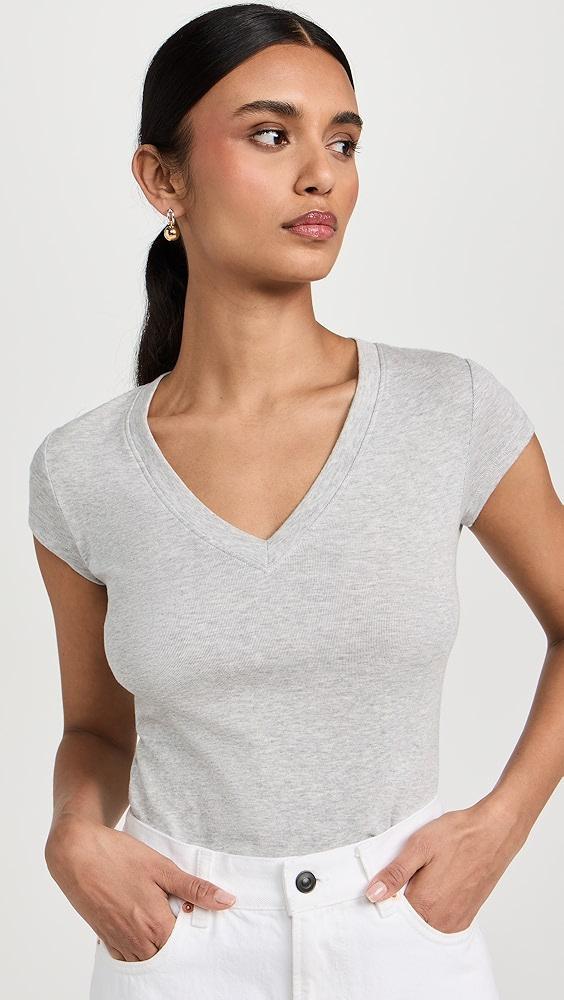 Splendid Faye 1x1 V Neck Tee | Shopbop Product Image