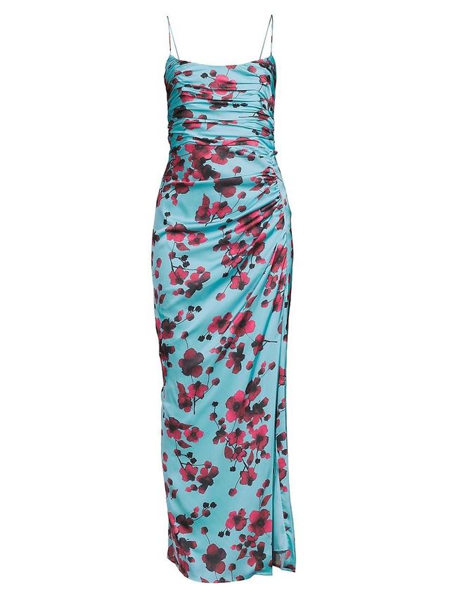 Womens Luxe Floral Ruched Gown Product Image