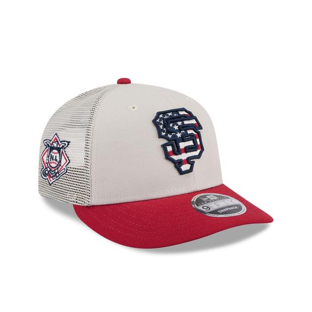 San Francisco Giants Independence Day 2024 Low Profile 9FIFTY Trucker Hat Male Product Image