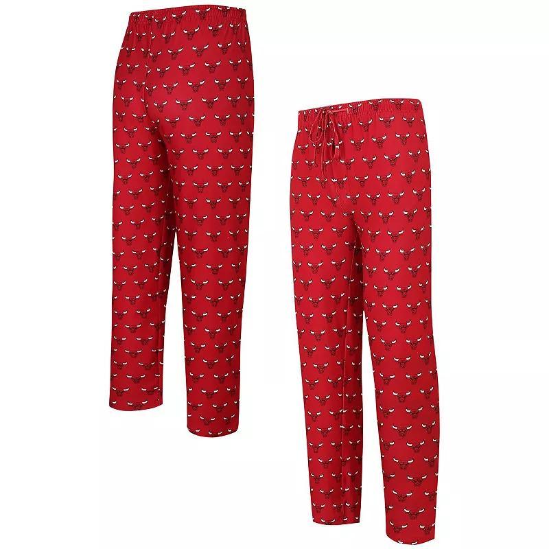 Mens Concepts Sport Chicago Bulls Allover Logo Print Gauge Sleep Pants Product Image