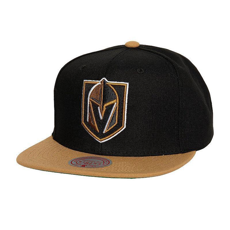 Mens Mitchell & Ness Black/Gold Vegas Golden Knights Core Team Ground 2.0 Snapback Hat Product Image