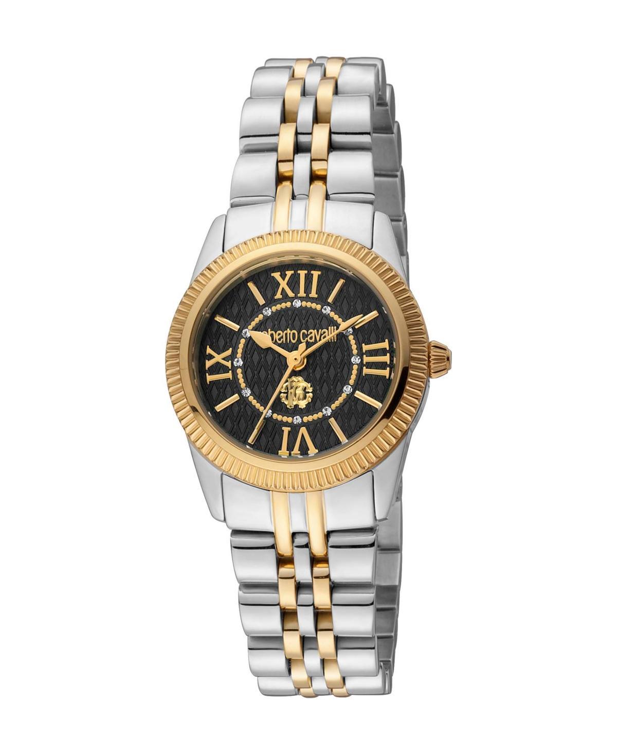 Roberto Cavalli Womens Quartz Silver-tone Stainless Steel Watch 28mm Product Image