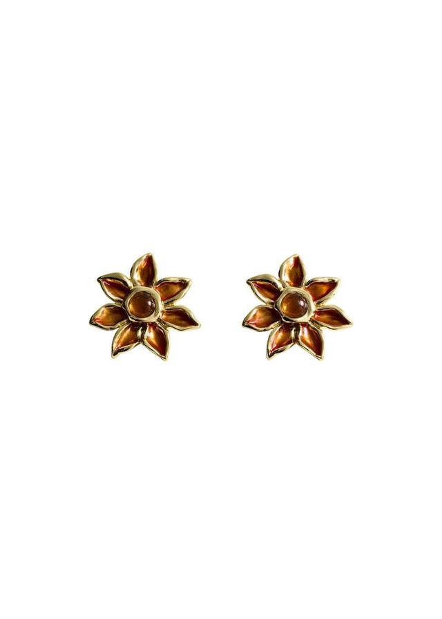 MANGO - Maxi flower earrings - One size - Women Product Image