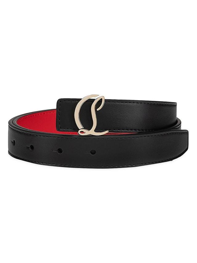 Womens CL Buckle Leather Belt Product Image