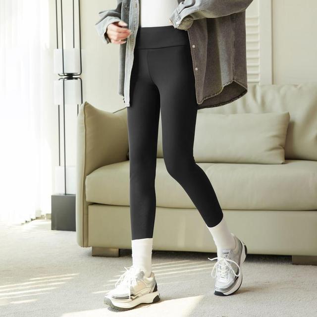 Plain Fleece Lined Leggings Product Image