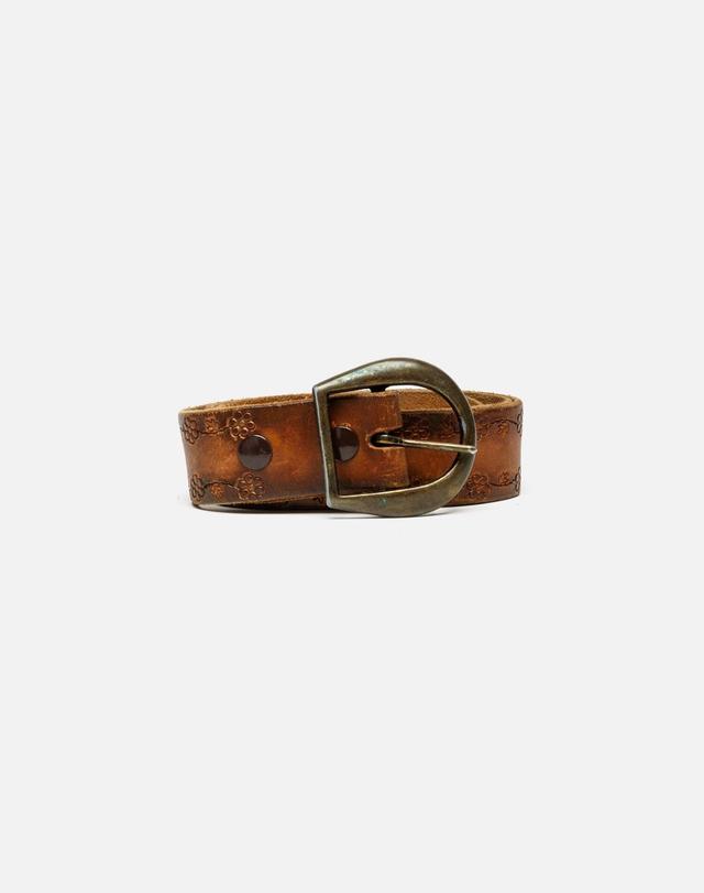 70s Embossed Leather Belt - #40 Female Product Image