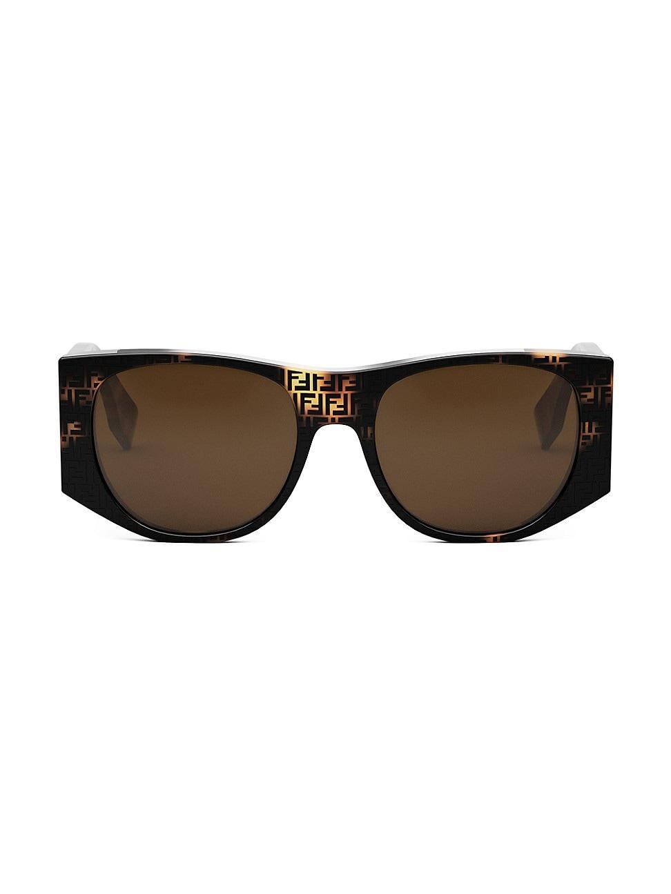 Baguette Logo Acetate Oval Sunglasses Product Image