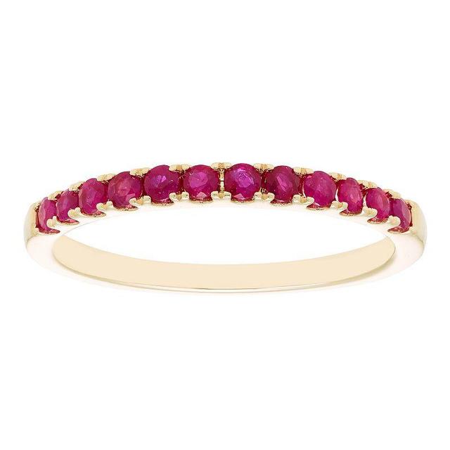 Boston Bay Diamonds 10k Gold Gemstone Stacking Ring, Womens Red Product Image